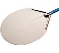 Gi.Metal Pelle à pizza professionnelle ligne bleue A-37, tête 36 cm, longueur manche 150 cm, poids 0,8 kg, tête en aluminium anodisé neutre, manche anodisé bleu