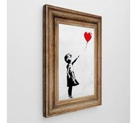 Giallobus - Impression sur toile - Banksy - - Toile standard - 35x50-17 - Cadre ballon bébé fille - Tableaux modernes pour la maison