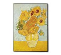 Giallobus - Impression sur toile - Vincent Van Gogh - Tournesols - Cadre en toile de qualité supérieure - 35L x 50l cm - Tableaux modernes