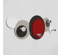 Giallobus - Patère murale 4Me - 02 - Cycle - Bois MDF + Aluminium - 60L x 25l cm - 01 - M - 4 crochets porte-manteau mural aluminium et bois