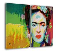 Giallobus - Peintures Grand Format XXL - Pop Art - Frida - Toile - 144x100cm | 2pcs. x 70x100cm - Grande Image
