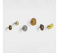 Giallobus - Porte Manteau Mural - Pebbles Color 05 - Kit 6 pz - Verre Acrylique - Kit 6 pcs. - Palette Colours 05 - Patères et Accessoires muraux décoratifs