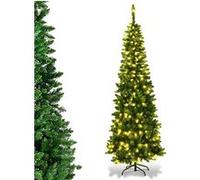 Giantex Arbre de Noël Artificiel 225 cm avec 350 Lumières LED Aiguilles Vert