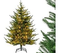 Giantex Arbre de Noël Lumineux avec 8 Modes d'Éclairage, Base en Fer (137cm) Vert G