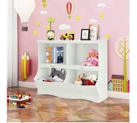 GIANTEX Bibliothèque 4 Cubes pour Enfants Étagère de Rangement Dispositif Anti-basculement pour Salon-Chambre d'enfant Blanc