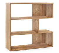 Giantex Bibliothèque à 3 Cubes, Étagères à 3 Niveaux, Étagère d'angle Autoportante, Dispositif Anti-Basculement, Armoire Ouverte pour Salon, Chambre, Bureau, Naturel, 84 x 29,5 x 83,5 cm