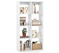 GIANTEX Bibliothèque à 8 cubes, étagère modulaire à cubes ouverts, organisateur de rangement avec kits anti-retournement, 69,5 x 33 x 137 cm, meuble pour salon, bureau, chambre