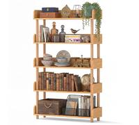 GIANTEX Bibliothèque Étagère Rangement en Bois (80 x 24 x 130,5 cm)