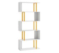 GIANTEX Bibliothèque Géométrique à 5 Niveaux, Cadre en Métal, Style Scandinave, Étagère de Rangement pour Salon,Chambre,
