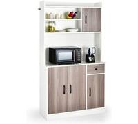 Giantex Buffet Cuisine Rangement, Armoire Cuisine avec Tiroir, 100 x 40 x 180 cm (Blanc) Blanc G