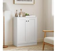 GIANTEX Buffet de Cuisine Moderne, Étagères Réglables, Armoire de Rangement à 2 Portes, pour Salon, Chambre, 60 x 30 x 80 cm, Blanc