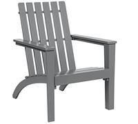 GIANTEX Chaise Adirondack de Jardin Extérieur, Fauteuil Adirondack en Bois d'Acacia, Chaise Extérieur Terrasse Charge 160 KG, pour Jardin, Balcon,Piscine (Gris)