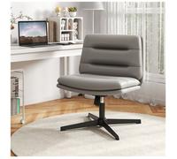 GIANTEX Chaise de Bureau Ergonomique-Hauteur Réglable-Dossier Inclinable-Charge 150 kg-Fauteuil Rembourré pour Bureau, Chambre-Gris