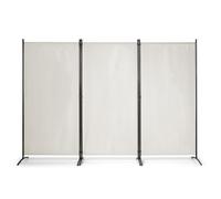 GIANTEX Cloison à 3 Panneaux Autoportante, Paravent Pliable avec Charnières Résistantes en Acier pour salon, bureau 260X183CM,