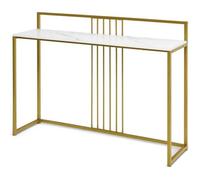 GIANTEX Console Meuble Entrée Imprimée Marbre Doré,Table d’Appoint,Table d’Entrée/Salon/Chambre,32,5x120x88 CM,Style Moderne