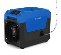 GIANTEX Déshumidificateur d'Air Commercial 66 L/J pour 167 m² avec Pompe, Dégivrage Automatique, Minuterie 24H et Roues, Deshumidificateur Portable pour Sous-sol, Chantier et Entrepôt (Bleu)