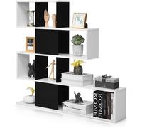 GIANTEX Étagère Bibliothèque sur Pieds-4 Niveaux et 10 Compartiments- 120x19,5x109 cm-Meuble Rangement Moderne-pour Salon/Bureau