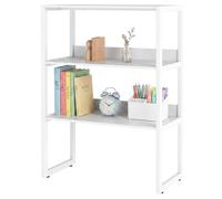 GIANTEX Etagere Bureau a Poser sur Burea à 3 Niveaux, Bibliothèque de Bureau avec Étagères Ouvertes, Structure Métallique, Meuble de Rangement pour Cuisine, Chambre, Dortoir, 64 x 33 x 90,5 cm