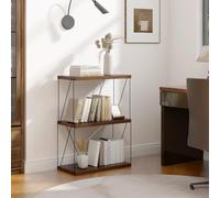 GIANTEX Étagère de rangement industrielle à 3 niveaux avec cadre en métal et dispositif anti-basculement, étagère d'exposition polyvalente pour chambre à coucher, salon, bureau à domicile