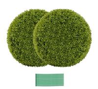 GIANTEX Lot de 2 Boules Décoratives de Plante Artificielle, Plantes Sphériques de 50 cm, avec Feuilles Simulées Résistantes au Soleil, Plante Décorative pour Balcon, Patio, Maison, Mariage (50 cm)
