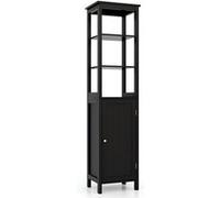 Giantex Meuble Colonne de Salle de Bain, Meuble de Rangement, 32 x 40 x 161,5 cm, Noir G