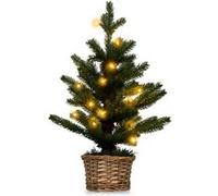 Giantex Mini Sapin de Noël Pré-éclairé avec 96 Branches, 20 Lumières LED pour Décoration vert G