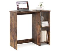 Giantex Petit Bureau avec Rangement avec 2 Étagères Ouverte, Barrière Pratique, Style Moderne, Gain de Place, Table de Bureau pour Salon, Chambre, Studio, 80 x 40 x 74 cm (Marron)