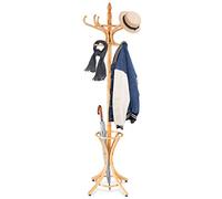 Giantex Portemanteaux pour Entrée,Hauteur 184 cm, Perroquet Porte Manteau avec 12 Crochets & Porte-Parapluies, Portant à vêtements sur Pied en Forme d'arbre, pour Entrée,Couloir (Naturel)