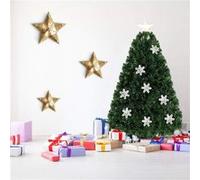 Giantex Sapin de Noël Arbre de Noël Artificiel avec Lumières LED 180CM Vert