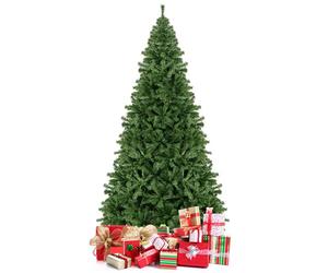 GIANTEX Sapin de Noël Artificiel 270CM, Arbre de Noël avec Pied en Fer, 2132 Branches en PVC, Idéale Décoration de Fêtes, Vert
