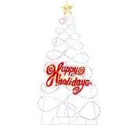 COSTWAY Sapin de Noël Pré-éclairé de 170 cm, 216 lumières LED, 6 modes d'éclairage, Décoration Colorée pour Intérieur & Extérieur