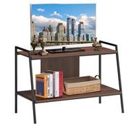 Giantex Table Console, Console Meubles 89 x 43 x 60 CM, Meuble TV, Meuble Multimédia en Bois à 2 Niveaux, pour Téléviseurs Jusqu'à 81,2 CM, Noyer Marron G