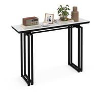 Giantex Table console d'entrée, cadre robuste et stable, pieds réglables pour entrée, salon, couloir, style moderne (noir)