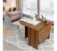 GIANTEX Table de Salle à Manger Pliable en Bois,Table de Cuisine Extensible Multi-Usage pour 4-6 Personnes,163 x 80 x 75CM