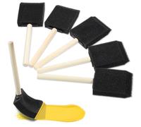 Giantree Lot de 5 pinceaux en mousse de 2,5 cm pour peinture, pinceaux en mousse pour peinture, pinceaux en mousse pour teinture, bricolage, vernis, peinture et nettoyage (5,1 cm)