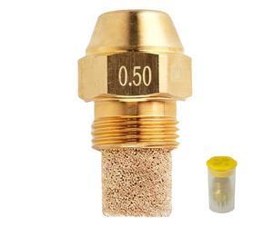 Gicleur de Brûleur à Mazout Type S 030F6914 - Angle 60°, Débit 0,50 US Gal/h à 7 Bars, en Bronze - Atomisation Précise pour Systèmes de Chauffage Fioul Résidentiels et Industriels (1pcs 0.5)