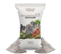 GiDeli Chaux Dolomitique 20 kg - Chaux pour gazon au printemps pour augmenter le pH du sol - Amendement calcaire pour améliorer la structure du sol - Anti-mousse riche en calcium et magnésium