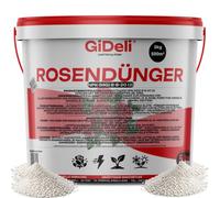 GiDeli Engrais pour Rosiers 5kg - Granulés pour Rosiers Isolés et en Pot | Facile à Doser, Riche en Potassium contre la Sécheresse et le Gel, Faible en Chlorure pour Protéger les Racines.