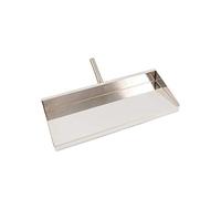 GIEMME Lèchefrite en Acier INOX pour Chemiée ou Barbecue, Lèchefrite pour Tournebroche (Longueur cm 59)