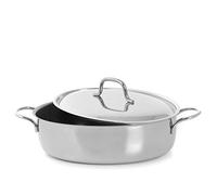 GIERRE Cocotte Ovale INOX 2 Anses avec Couvercle Cm 32 Marmite