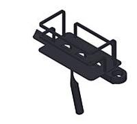 Giese Panier de douche Optisign 3078714 montage sur barre de douche, gauche, noir mat