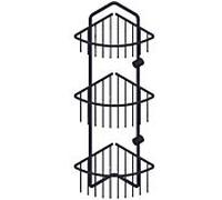 Giese shower 3 panier de douche d'angle 30024-14 noir mat, avec fixation