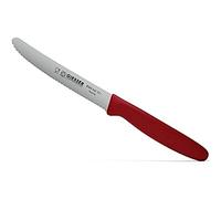 Giesser depuis 1776 - fabriqué en Allemagne - couteau à tomates rouge, lame 11 cm, antidérapant, petit couteau utilitaire lavable au lave-vaisselle, inoxydable
