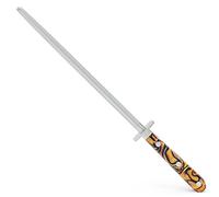 Giesser depuis 1776 - fabriqué en Allemagne - Fusil à aiguiser 25 cm Spicy Orange, PremiumCut Steel No 1, aiguiseur à couteaux, acrylique, exotique, inoxydable, couteau à griller allemand