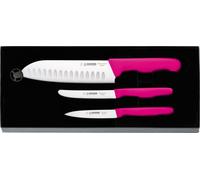 Giesser Ensemble de couteaux de cuisine 3 pièces Couteau rose