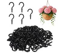 GifBasg 200 crochet vis1/2 Pouce Piton, Adaptés pour Suspendre Tasses, Lumières, Plantes, Décorations, en Acier Carbone, Antirouille, petits crochets pour vis, vis crochet, crochet a visser