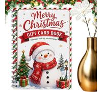 Gift Card Book for Christmas Spiral-Bound Festive Party Greeting Booklet | College Gift Card Book for Adults Teens Kids Home School Dorm Friend Gathering Party