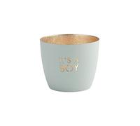 Gift Company Photophore Madras Its a Boy M, Porte-Bougie à Chauffe-Plat, Bleu Pastel, 8.5 cm
