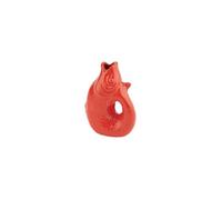 Gift Company Vase Monsieur Carafon XS, Vase décoratif en Forme de Poisson Faïence Coral Red