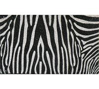GIFT Company Zebra Paillasson en Coco/PVC Noir et Blanc 75 X 1,5 X 45 cm